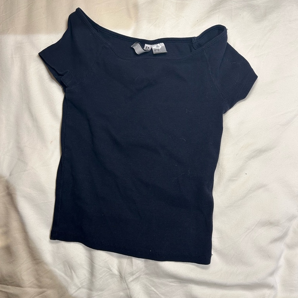 H&M Black Short Sleeve Top